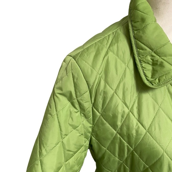 Coach Quilted Nylon Jacket Green Button Front Lightweight Size Small - Picture 4 of 15